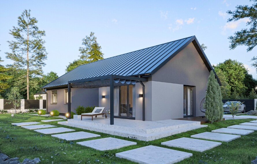 Dom prefabrykowany Parterowy 110B - HFX1013