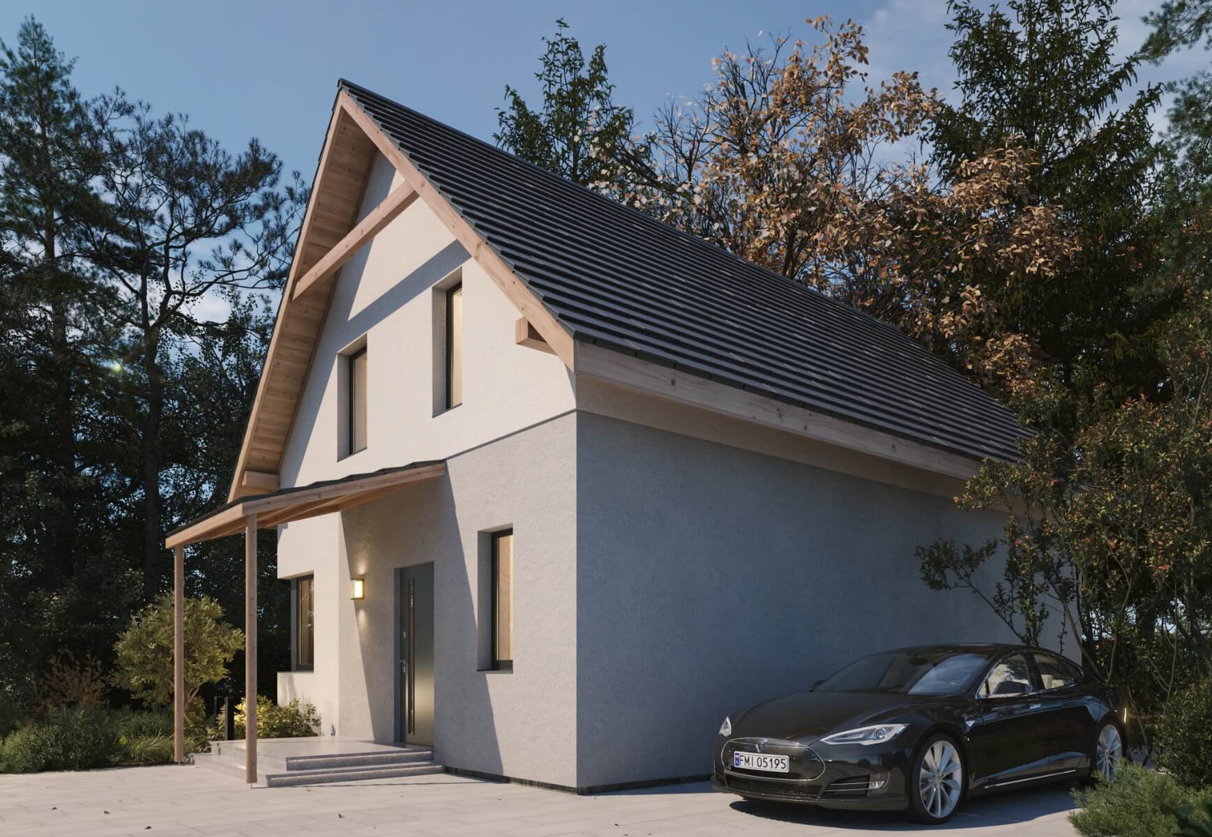 Dom murowany Szafir bez garażu - HDD1008