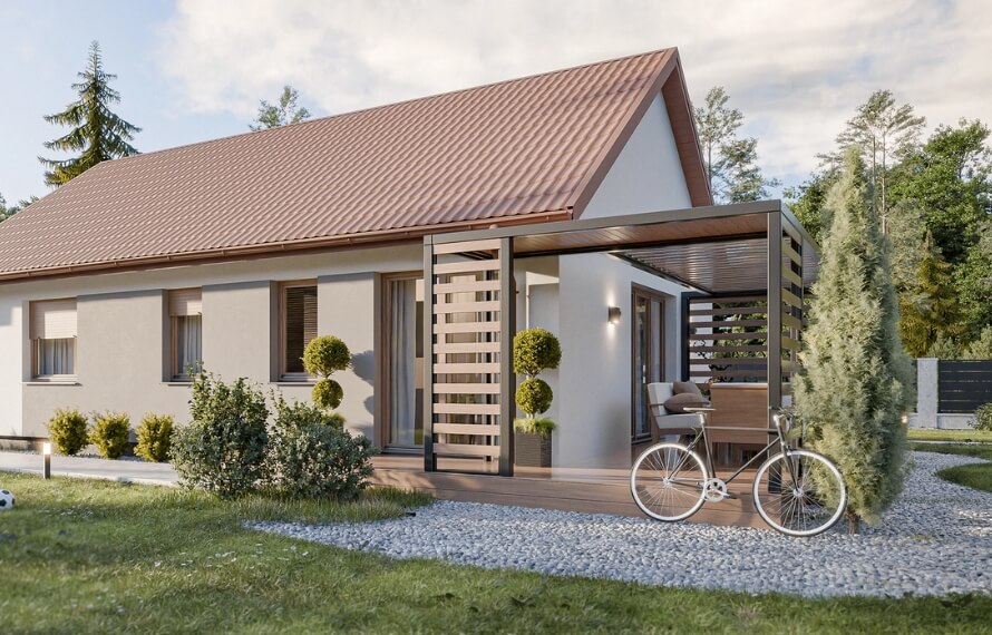 Dom prefabrykowany Parterowy 80C - HFX1005