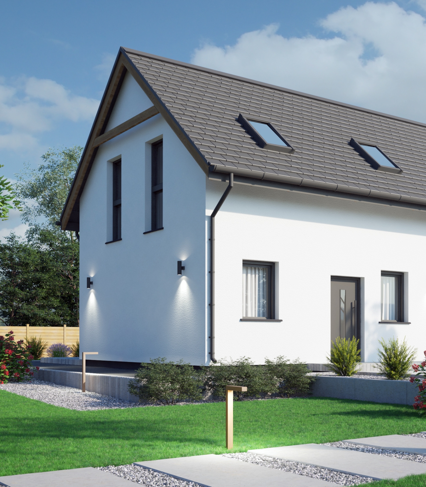 Dom prefabrykowany P.7 z okapem - HPK1015