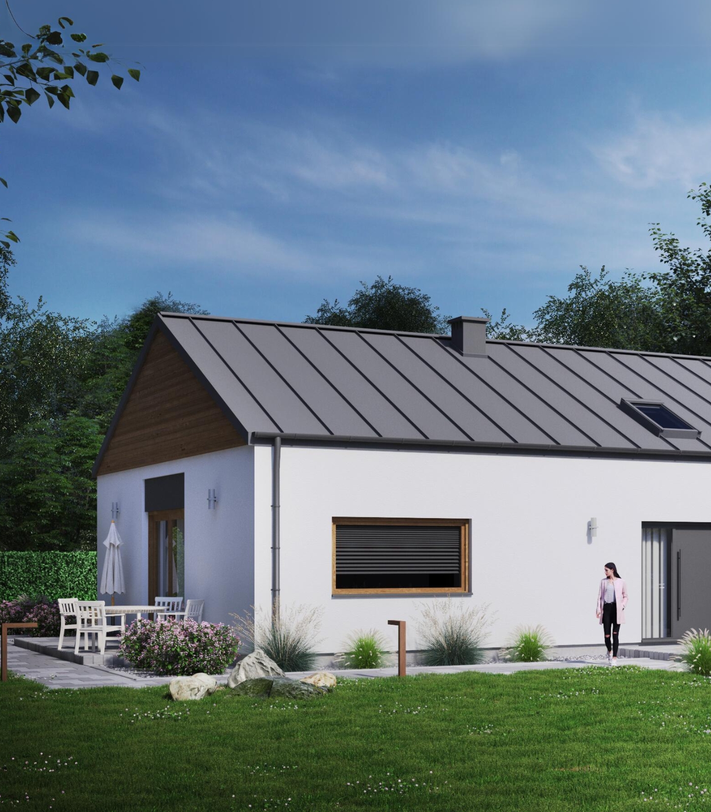 Dom prefabrykowany P.1 bez okapu - HPK1012