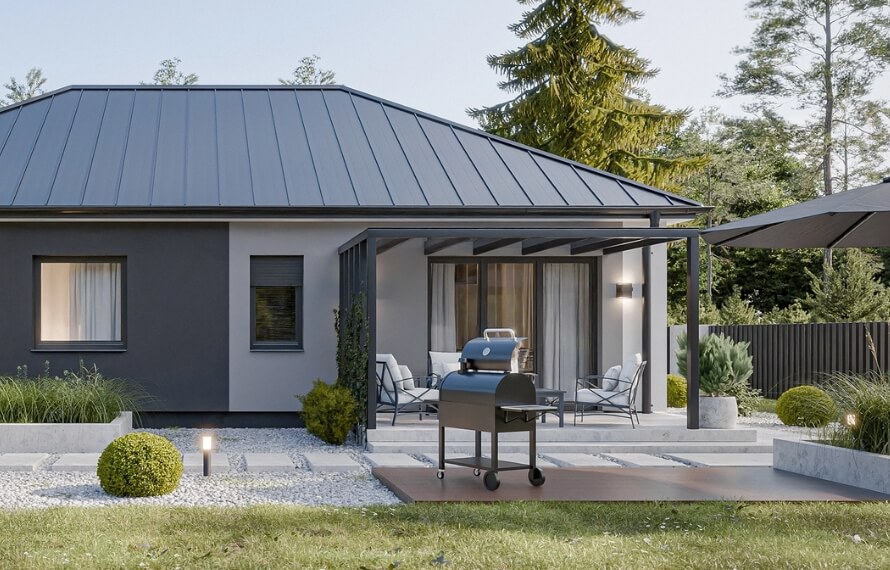 Dom prefabrykowany Parterowy 90B - HFX1006