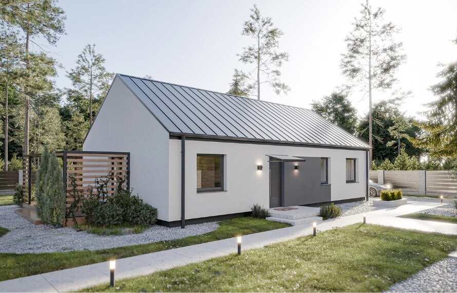 Dom prefabrykowany Parterowy 100E - HFX1012