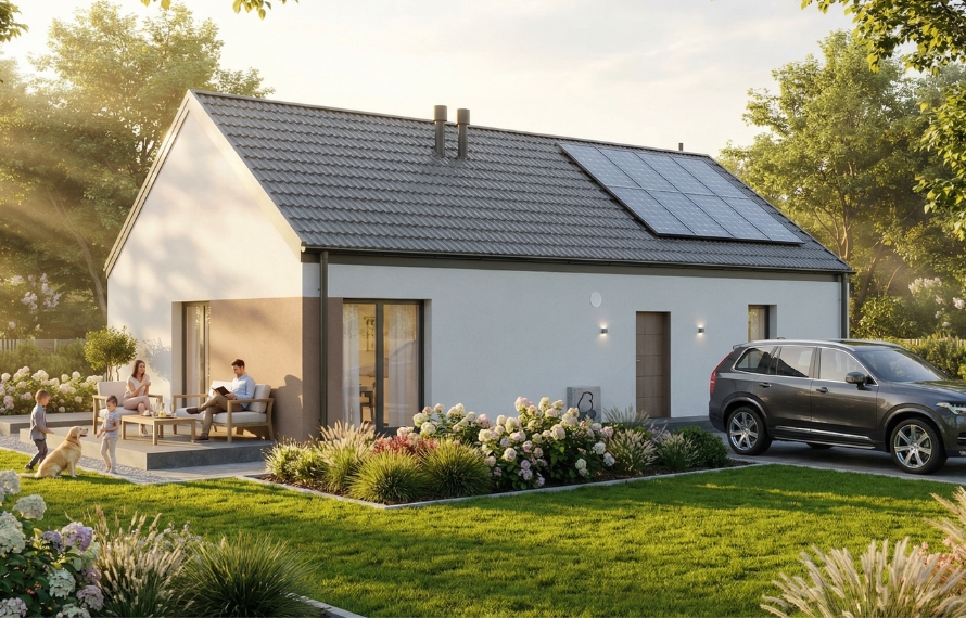 Dom prefabrykowany Parterowy 100B - HFX1044