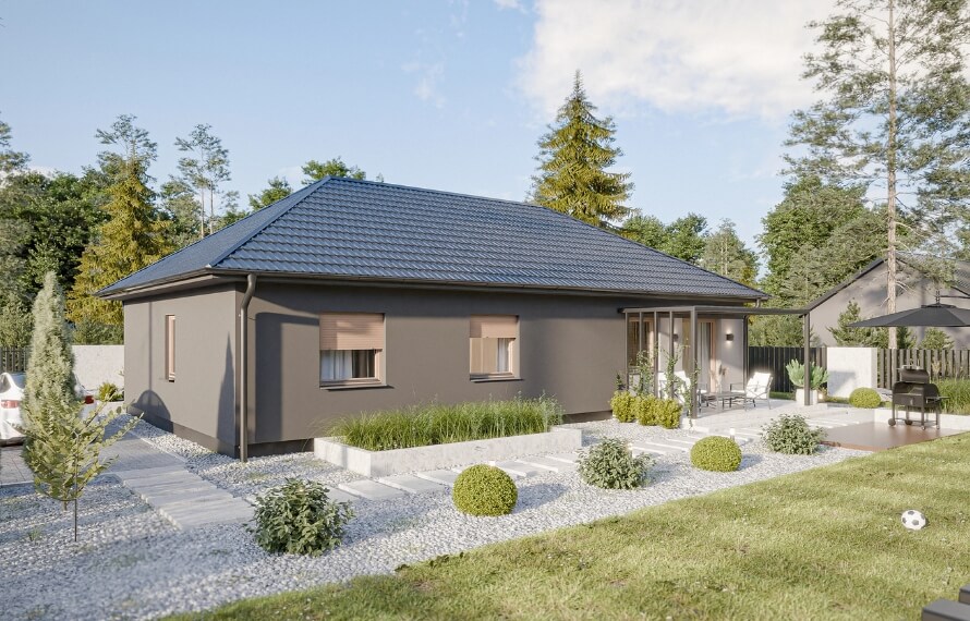 Dom prefabrykowany Parterowy 110A - HFX1009