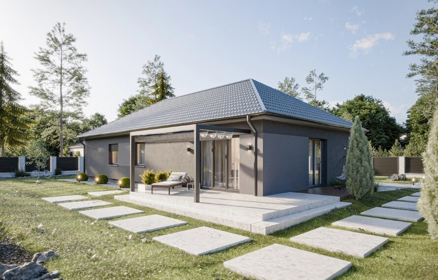 Dom prefabrykowany Parterowy 120B - HFX1016