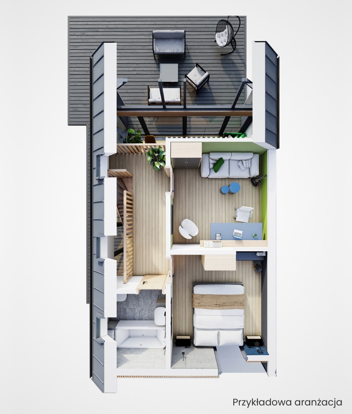 Dom prefabrykowany DH70-2 - HDH1005