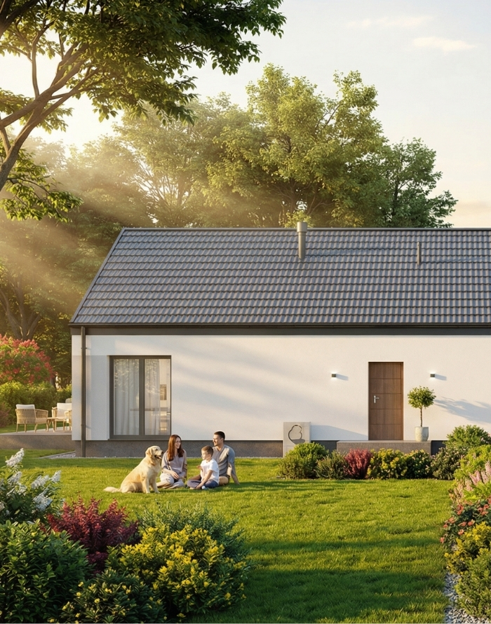 Dom prefabrykowany Parterowy 150B - HFX1039