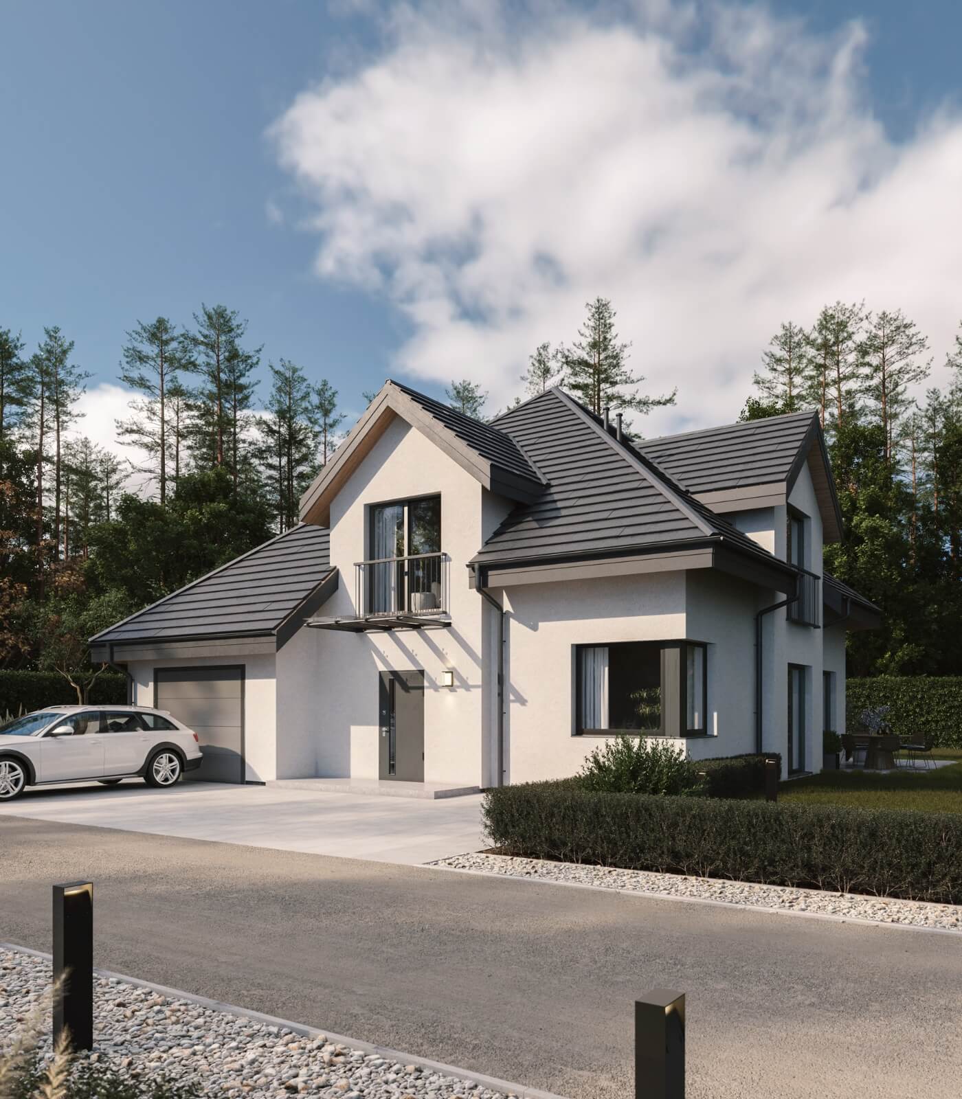 Dom murowany Bursztyn z garażem - HDD1006