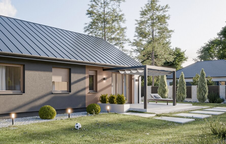 Dom prefabrykowany Parterowy 90C - HFX1007