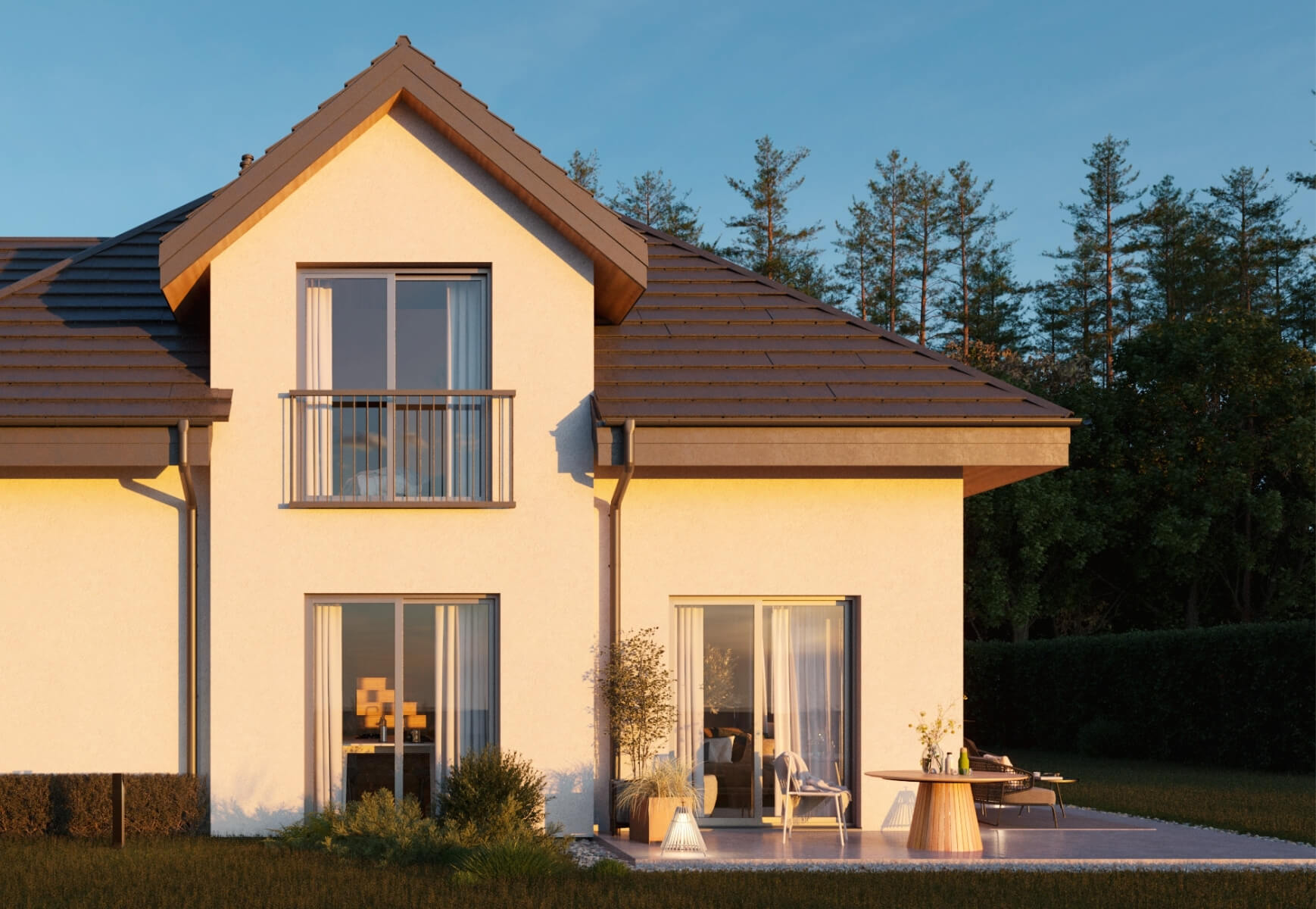 Dom murowany Bursztyn z garażem - HDD1006