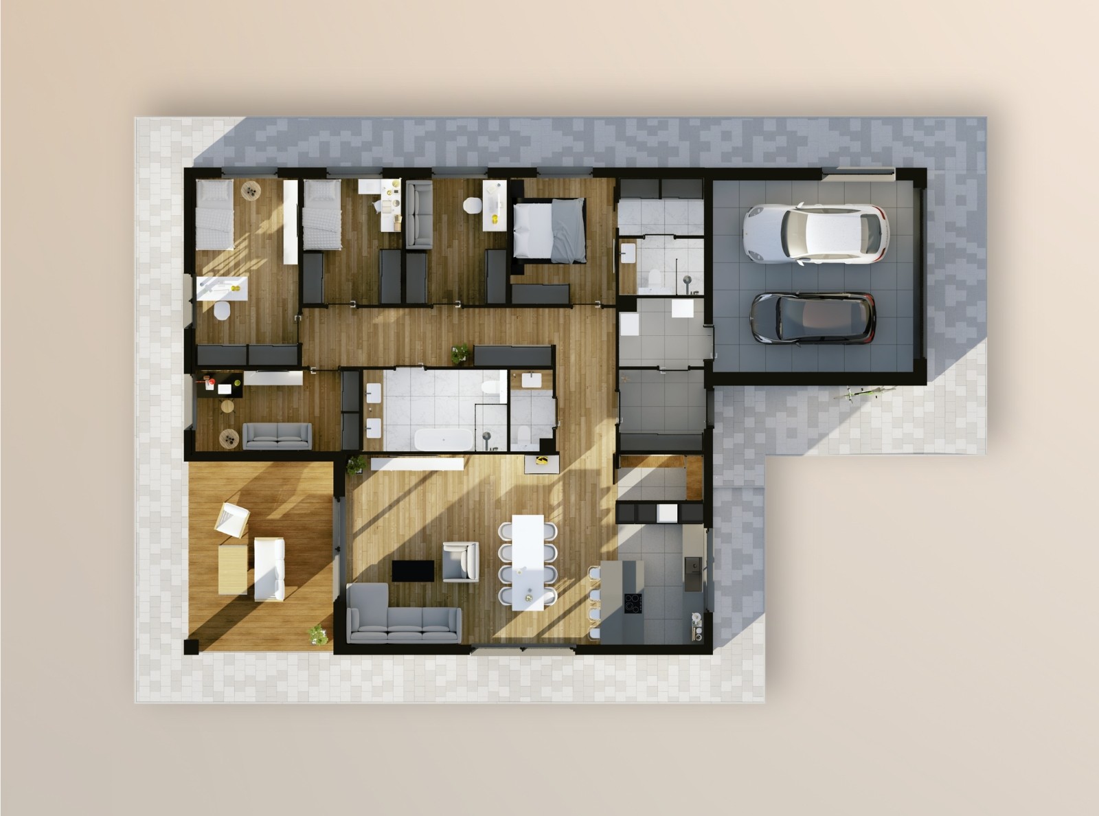 Dom prefabrykowany P.2 - HPK1001