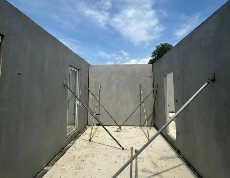 Dom prefabrykowany P.13 z dachem kopertowym bez garażu - HPK1024