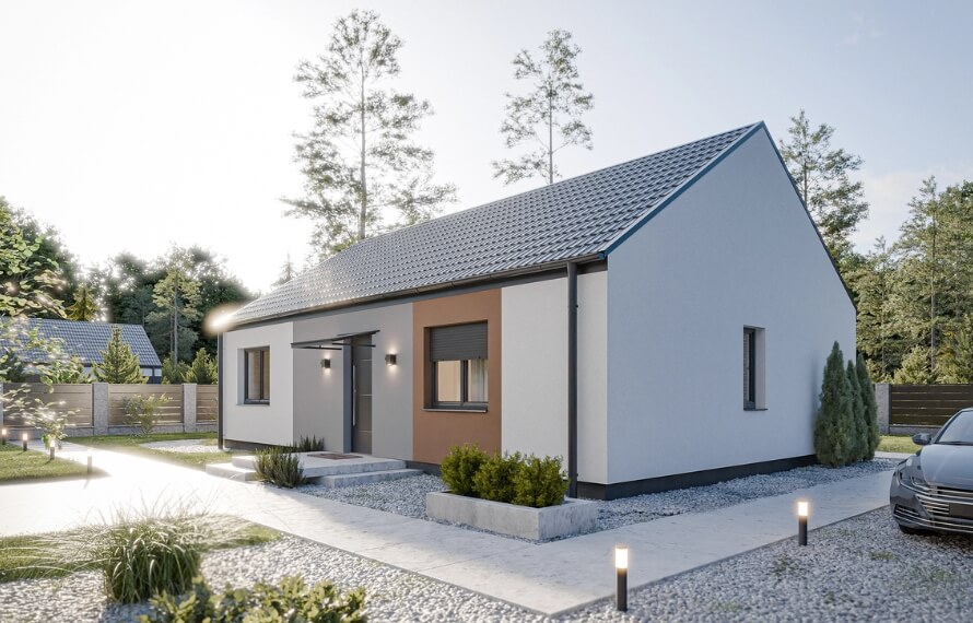 Dom prefabrykowany Parterowy 90D - HFX1008