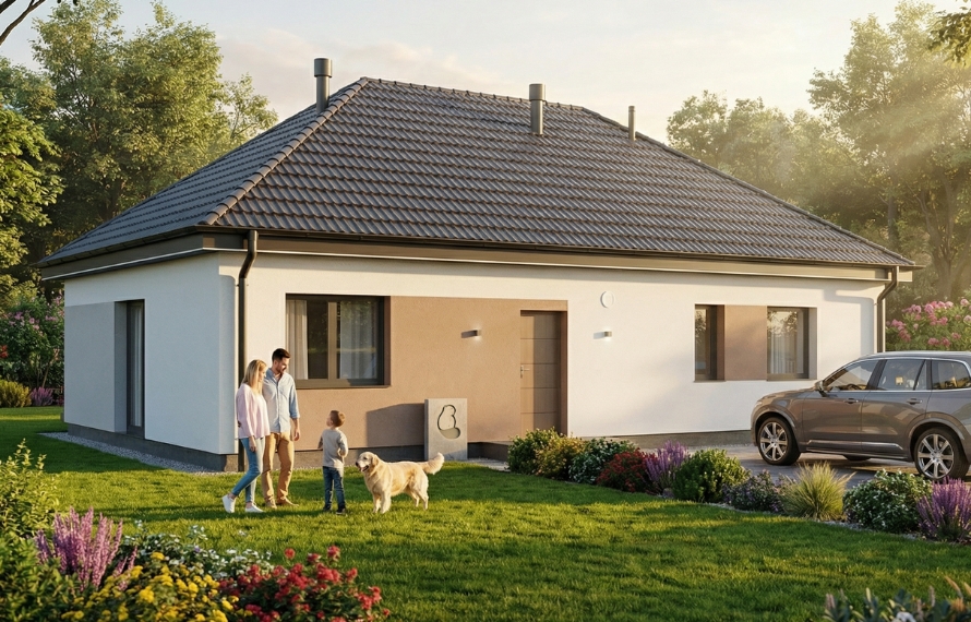 Dom prefabrykowany Parterowy 100A - HFX1036