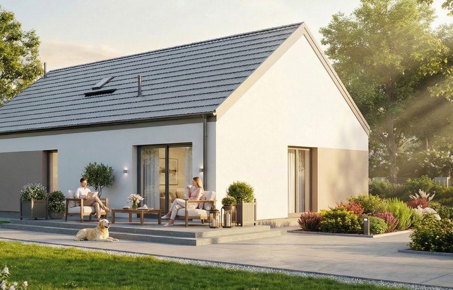 Dom prefabrykowany Parterowy 100B - HFX1044