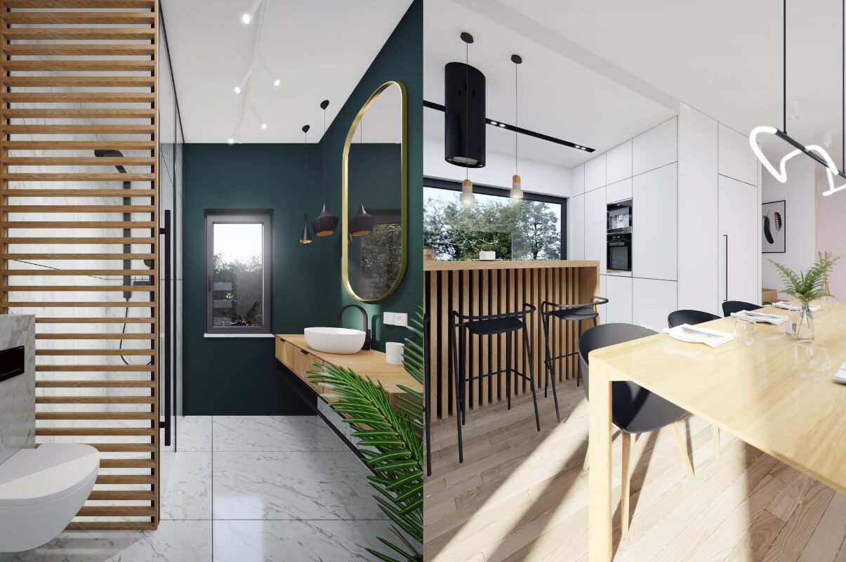 Dom prefabrykowany P.3 z okapem - HPK1013