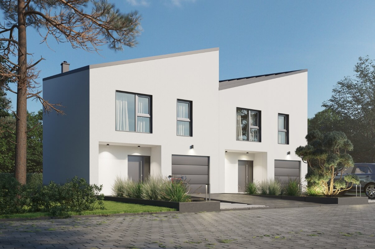 Dom prefabrykowany P.11 bliźniak - HPK1016