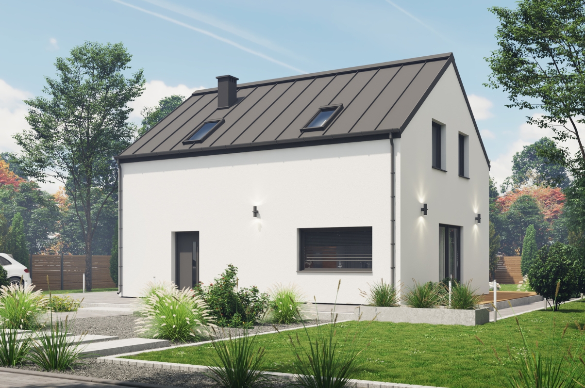 Dom prefabrykowany P.3 z okapem - HPK1013