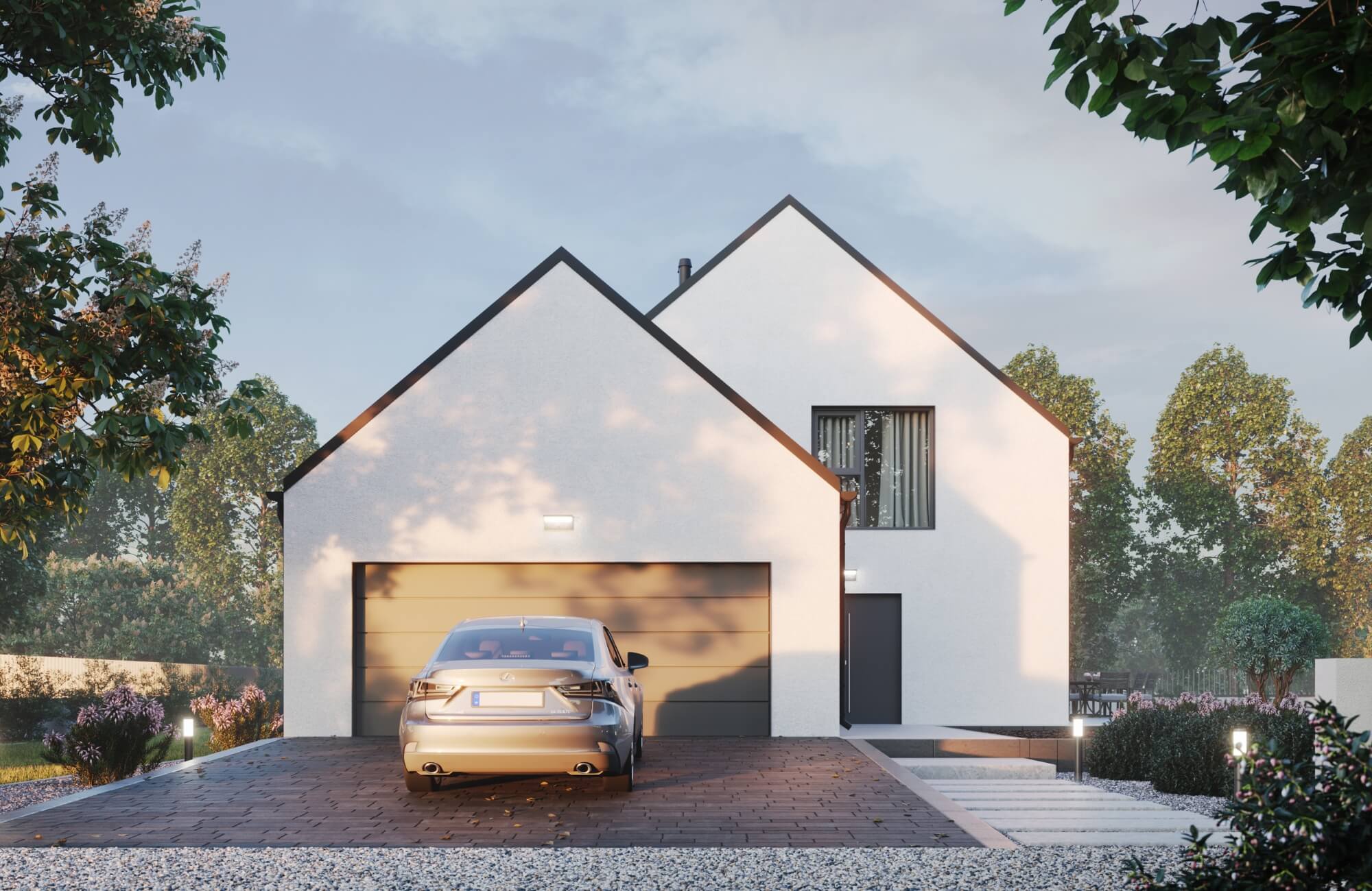 Dom prefabrykowany P.12 z okapem - HPK1021