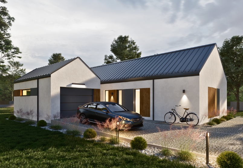 Dom keramzytowy Atrakcyjna Stodoła AS132G - HAK1004