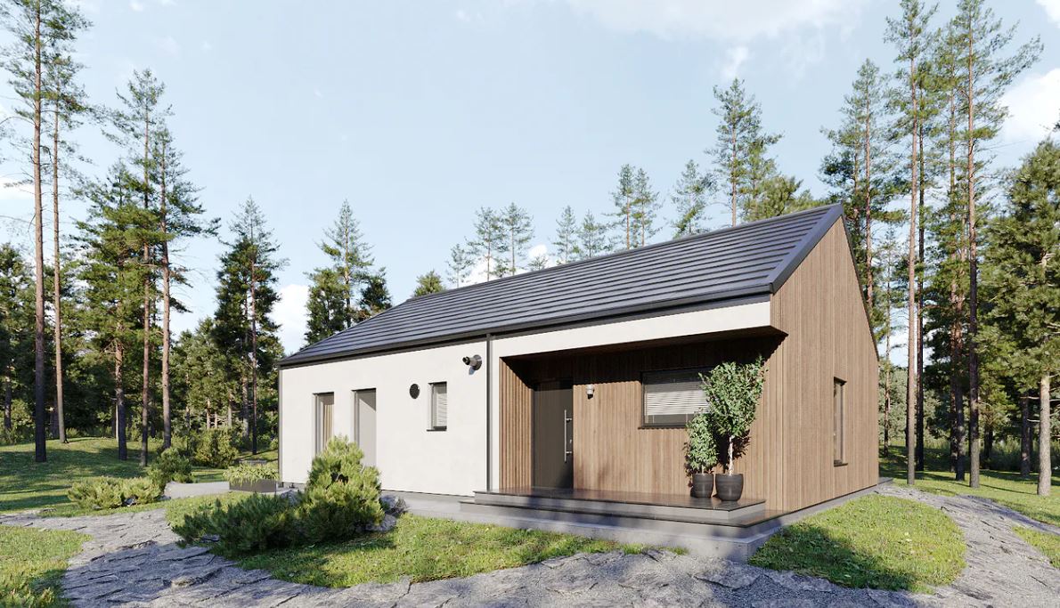 Dom prefabrykowany całoroczny Nowoczesna stodoła - HFS1001