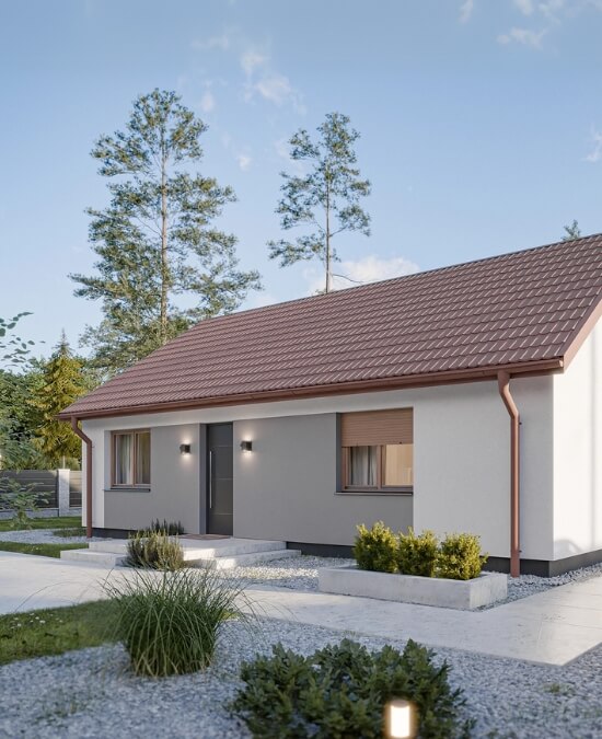 Dom prefabrykowany Parterowy 80C - HFX1005