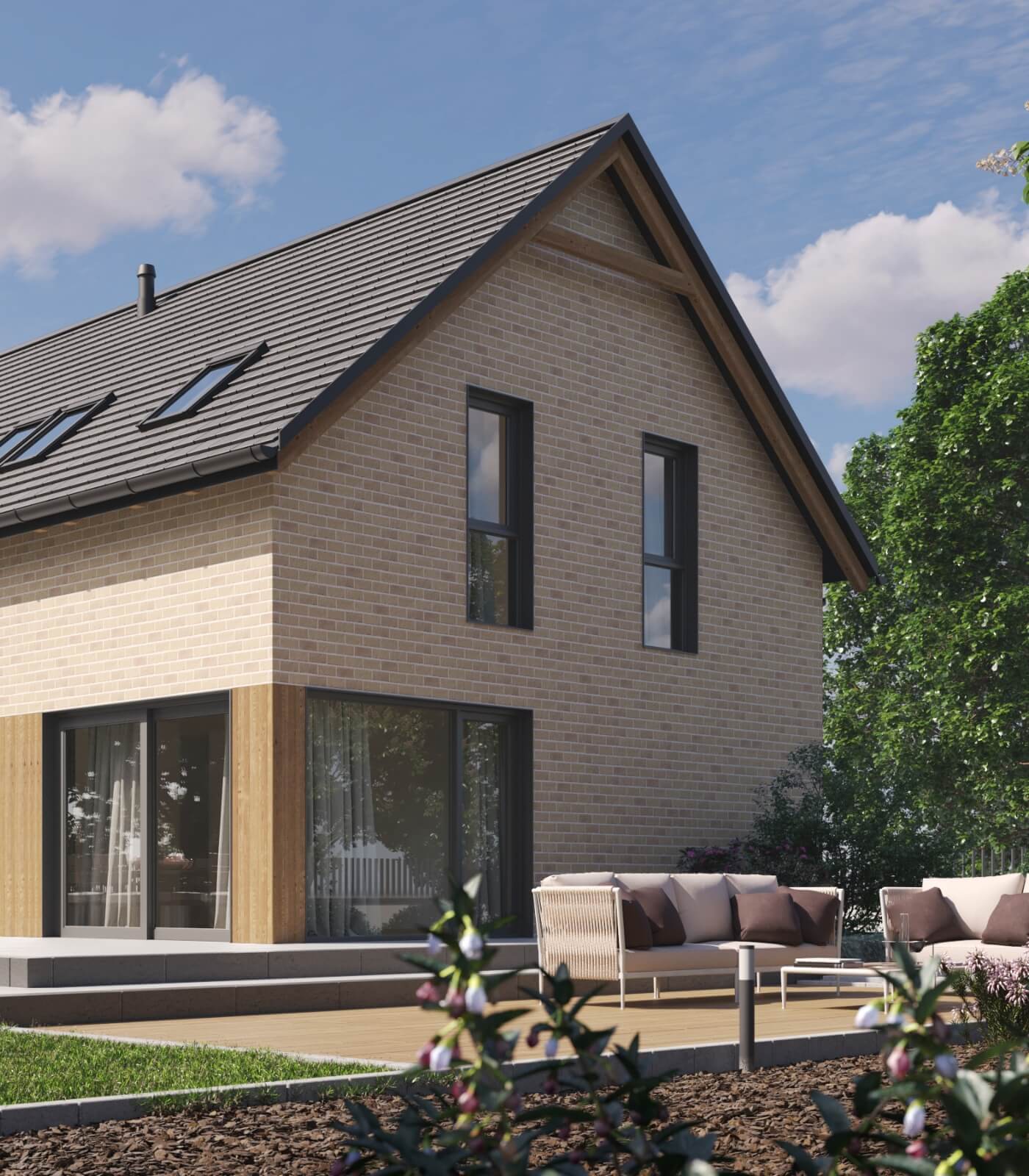 Dom prefabrykowany P.12 z okapem - HPK1021