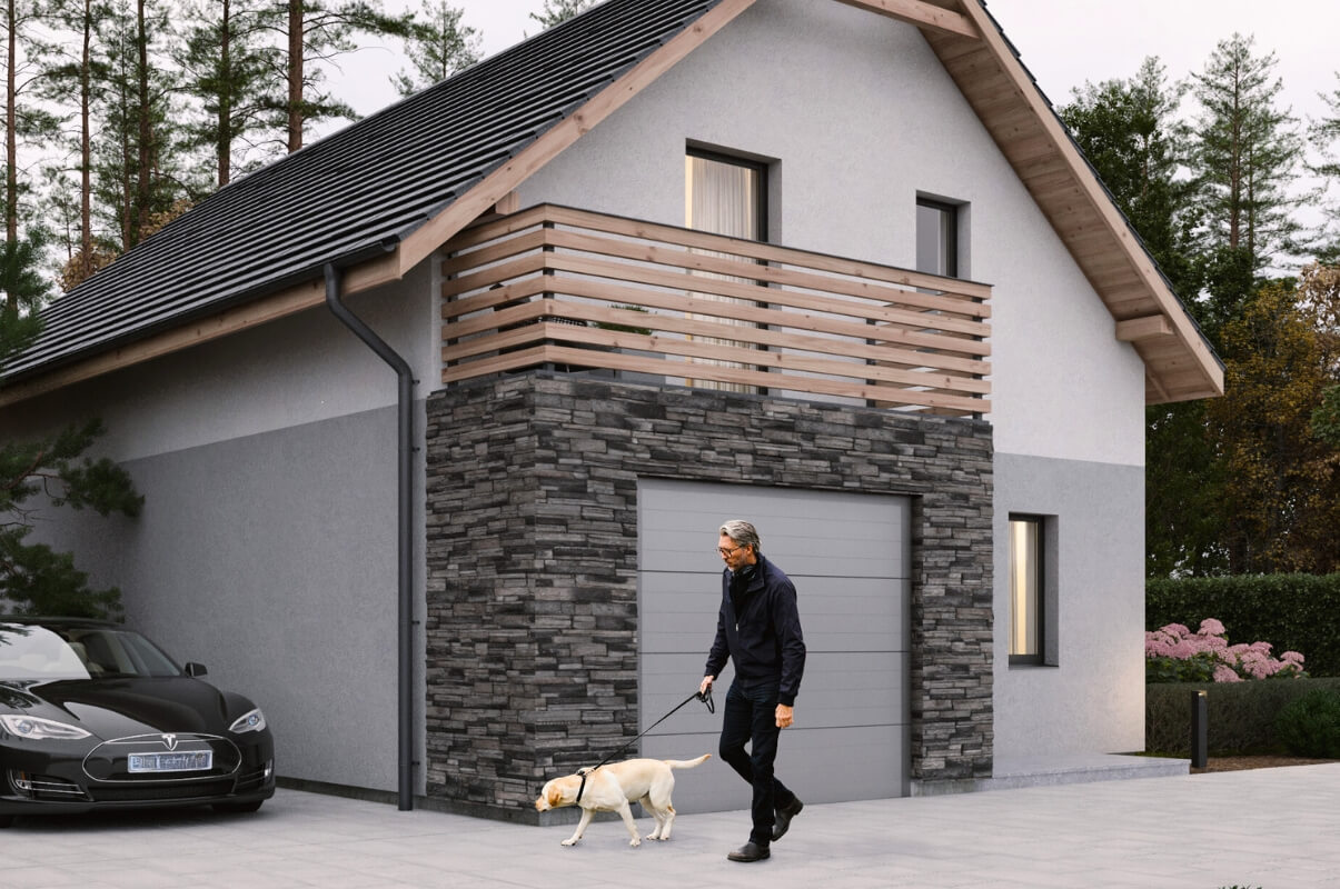 Dom murowany Ametyst z garażem - HDD1005