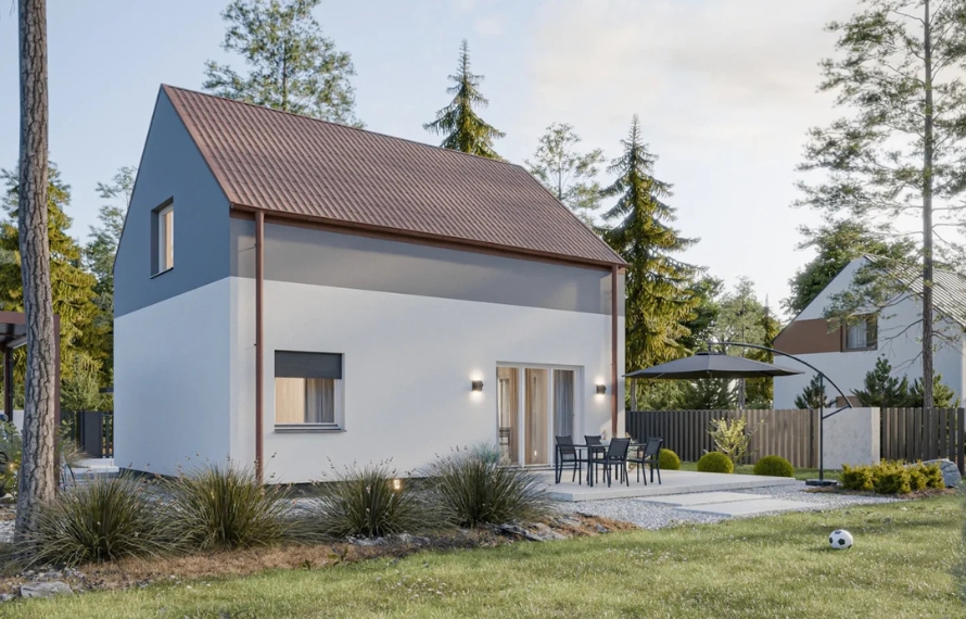 Dom prefabrykowany Piętrowy 95A - HFX1018