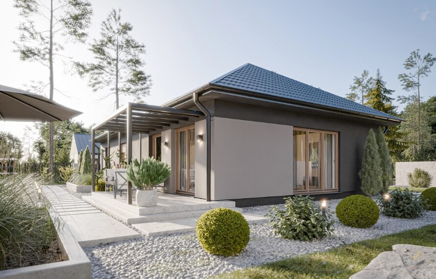 Dom prefabrykowany Parterowy 110A - HFX1009