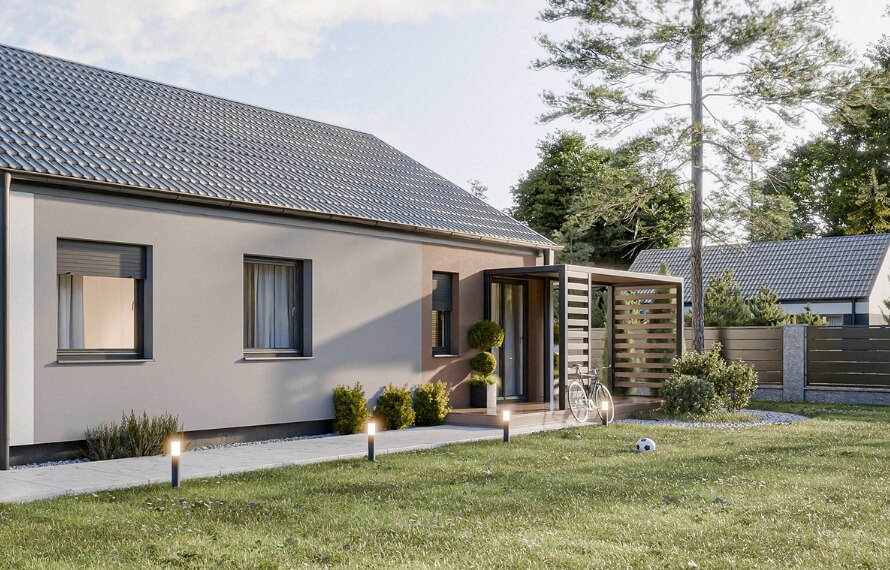 Dom prefabrykowany Parterowy 90B - HFX1006