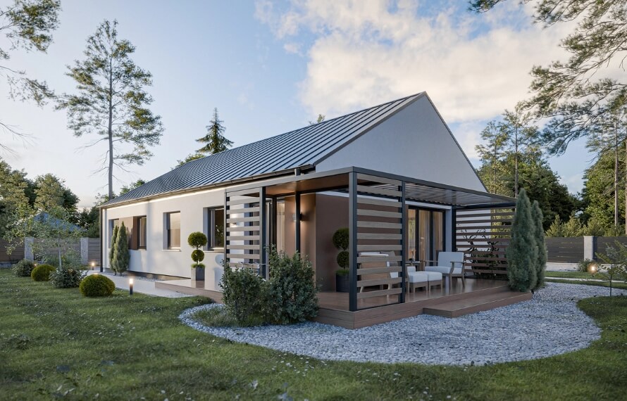 Dom prefabrykowany Parterowy 120C - HFX1017