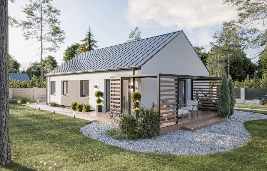 Dom prefabrykowany Parterowy 100E - HFX1012