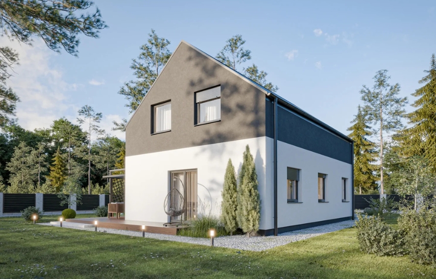 Dom prefabrykowany Piętrowy 130C - HFX1023