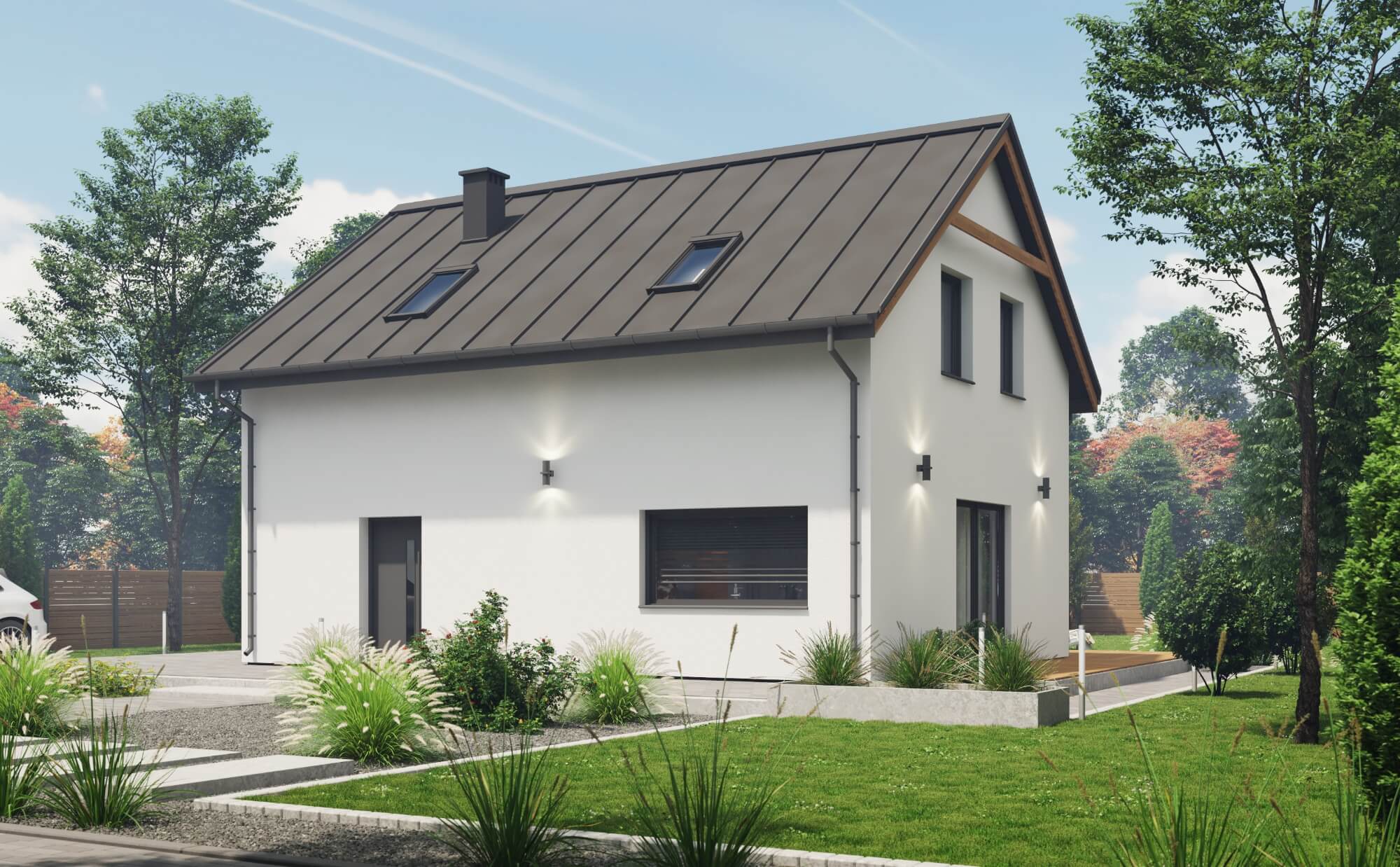 Dom prefabrykowany P.3 z okapem - HPK1013