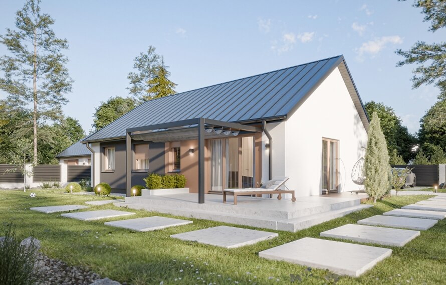 Dom prefabrykowany Parterowy 90C - HFX1007