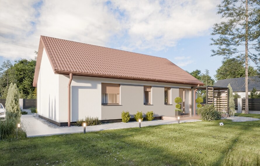 Dom prefabrykowany Parterowy 80C - HFX1005