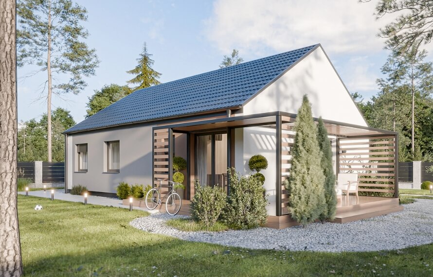 Dom prefabrykowany Parterowy 90D - HFX1008