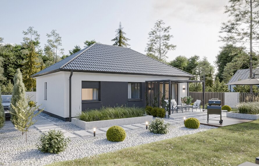 Dom prefabrykowany Parterowy 80A - HFX1003