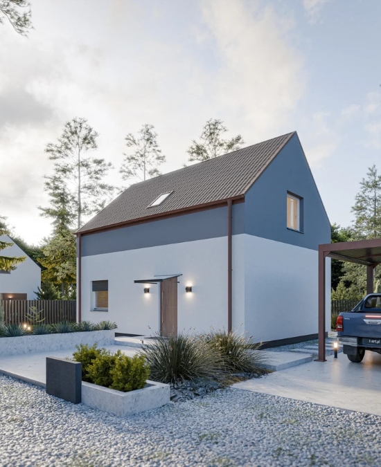 Dom prefabrykowany Piętrowy 95A - HFX1018