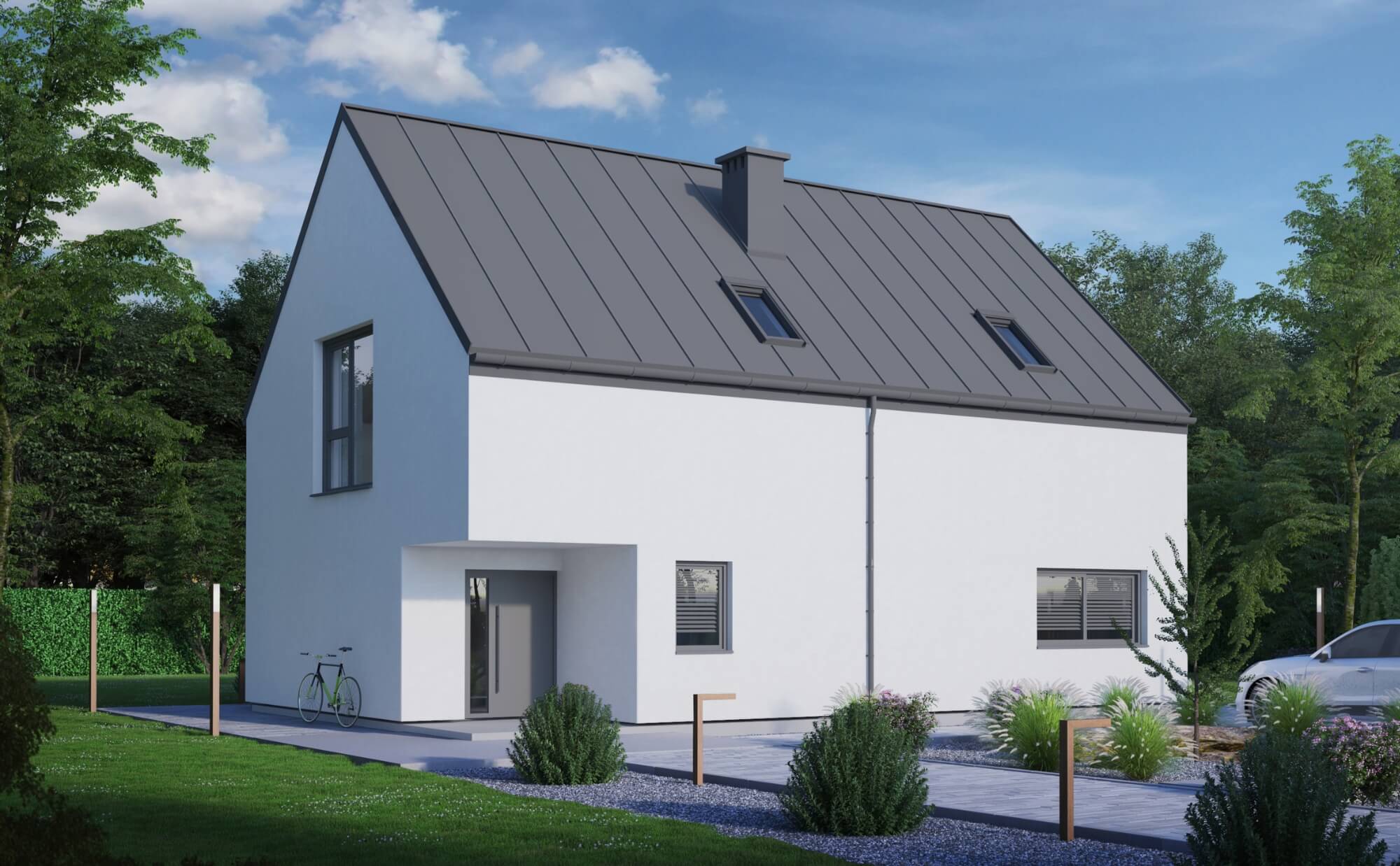 Dom prefabrykowany P.4 bez okapu - HPK1003