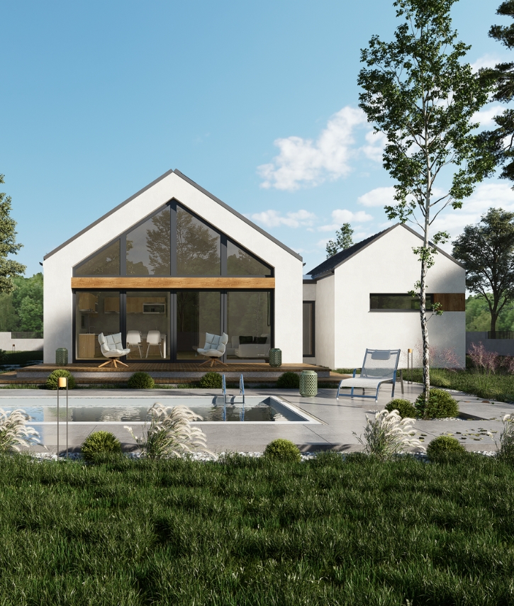 Dom keramzytowy Atrakcyjna Stodoła AS132G - HAK1004