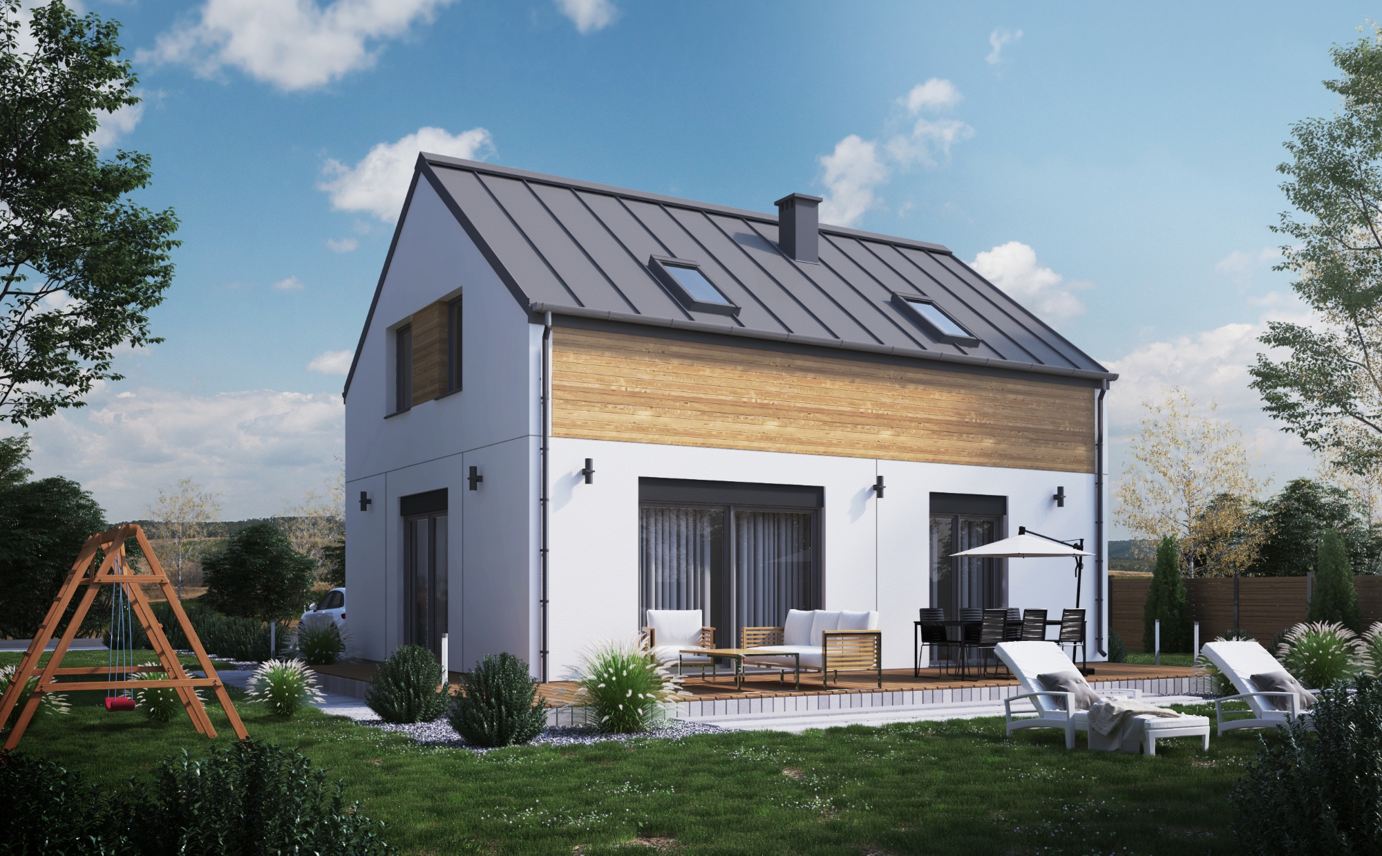 Dom prefabrykowany P.3 bez okapu - HPK1002