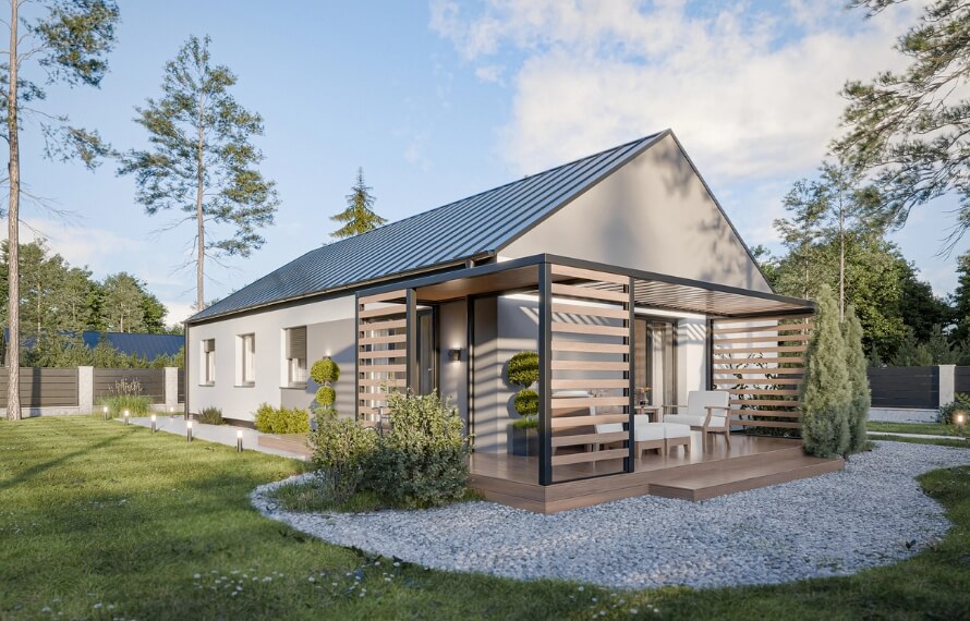 Dom prefabrykowany Parterowy 110C - HFX1014