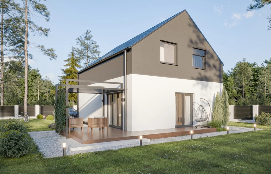 Dom prefabrykowany Piętrowy 130C - HFX1023