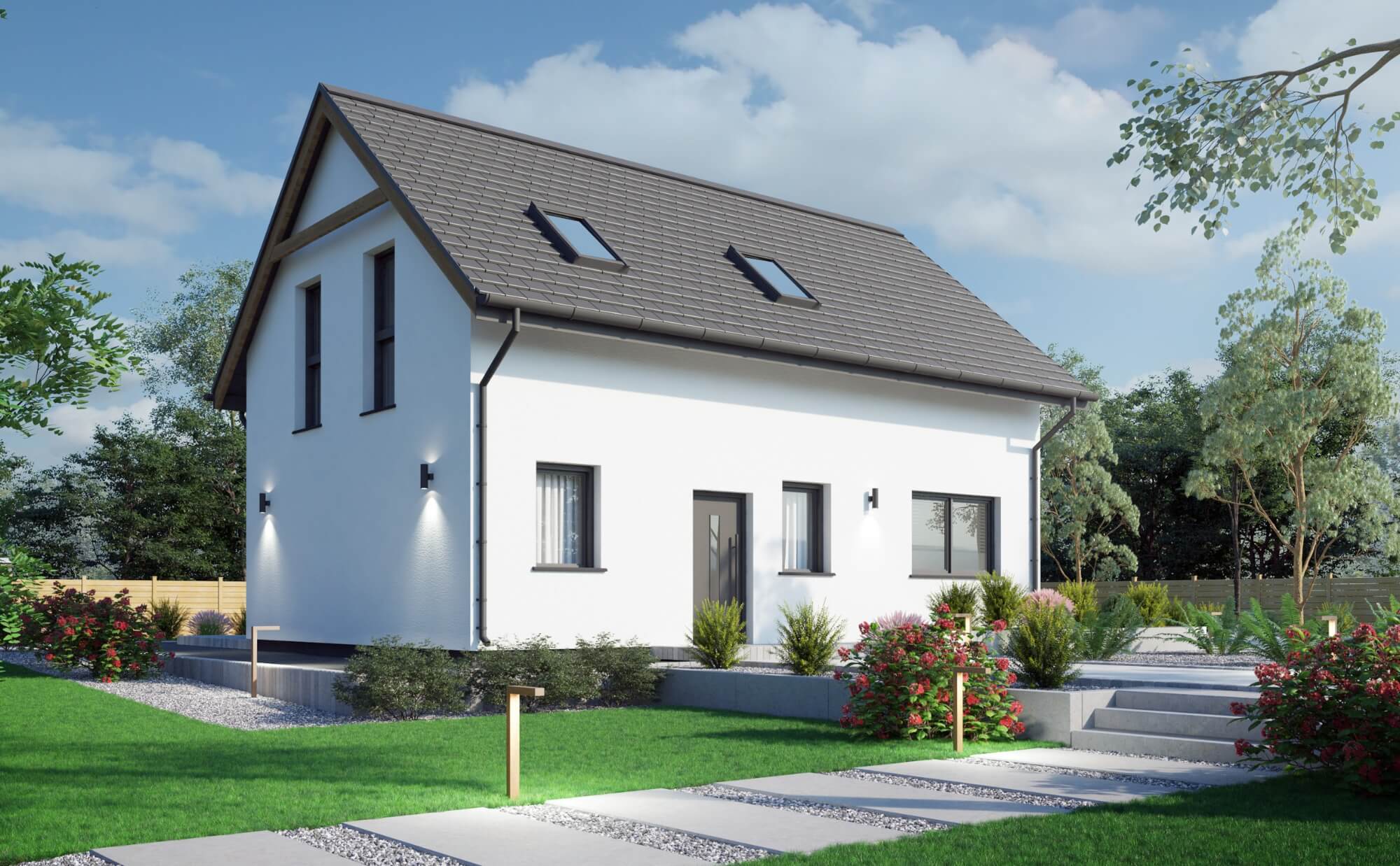 Dom prefabrykowany P.7 z okapem - HPK1015