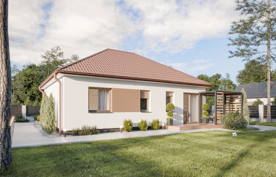 Dom prefabrykowany Parterowy 70C - HFX1002