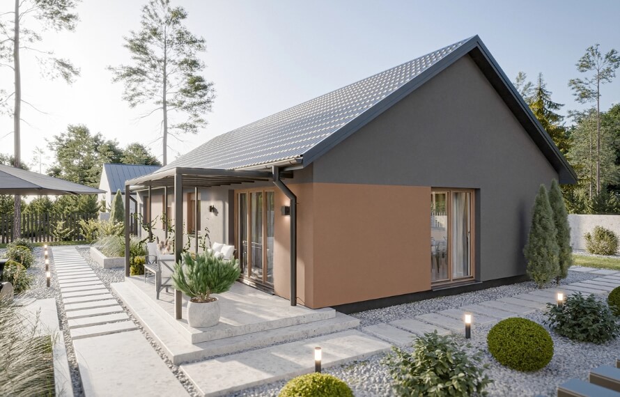 Dom prefabrykowany Parterowy 120A - HFX1015