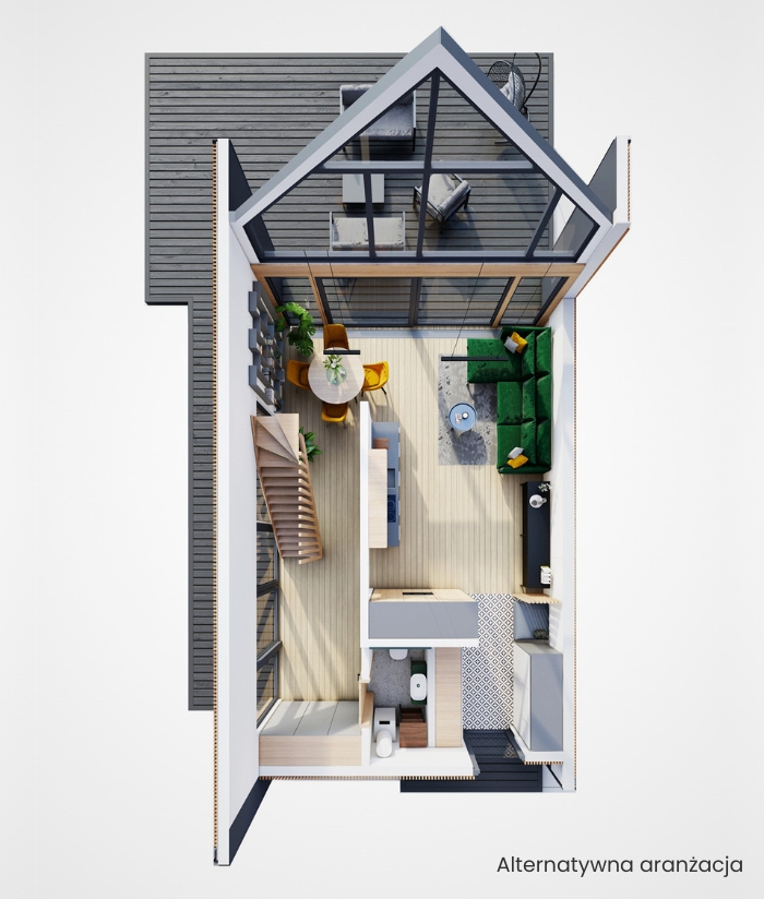 Dom prefabrykowany DH70-1 - HDH1004